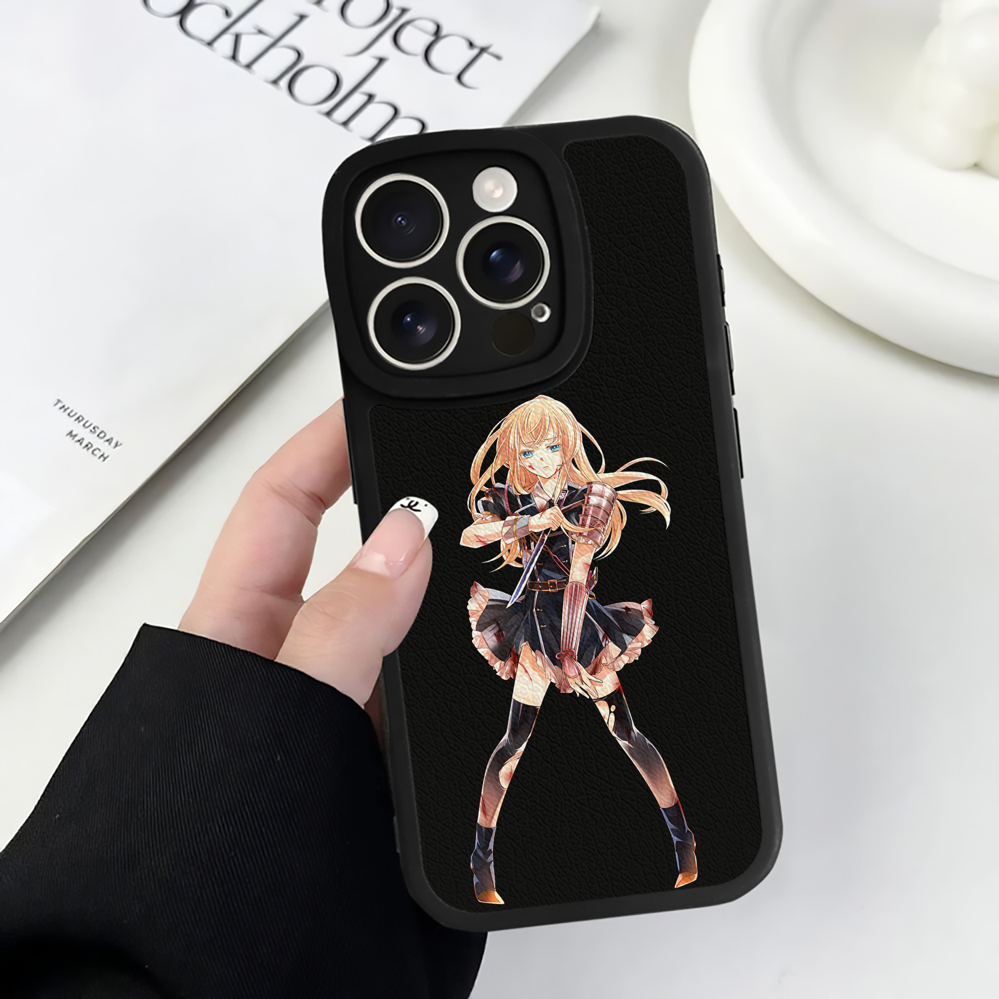 （画像用） 刀剣乱舞 Touken Ranbu 【iPhone 16シリーズ対応】シリコンスマホケース（レザー調） 材質：シリコン